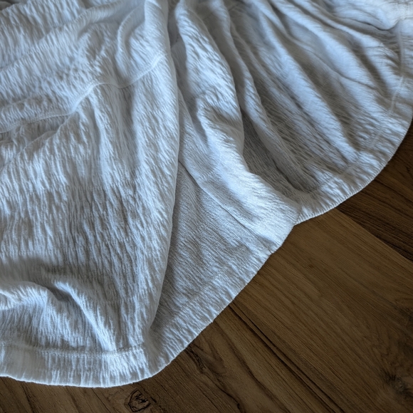 Free People Beach La La Maxi Dress V Neck Gauze Tiered Flutter Sleeve White L - Picture 16 of 16